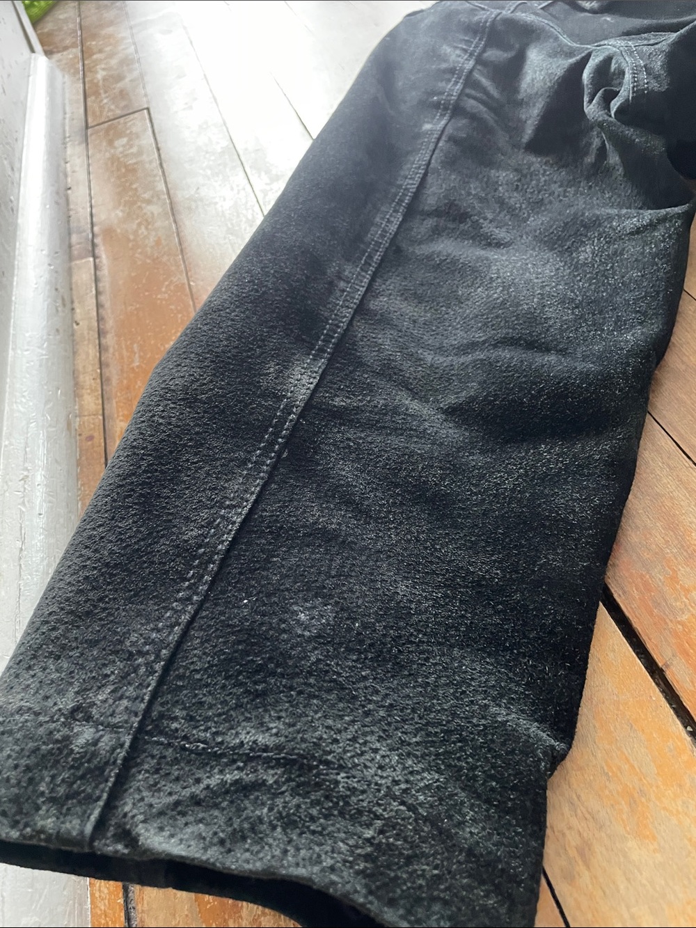Vintage black leather moto-inspired utility jacket -XL - Picture 11 of 12